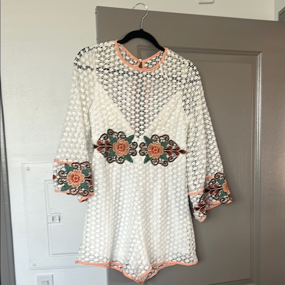 Chic Boho Floral Lace Dress